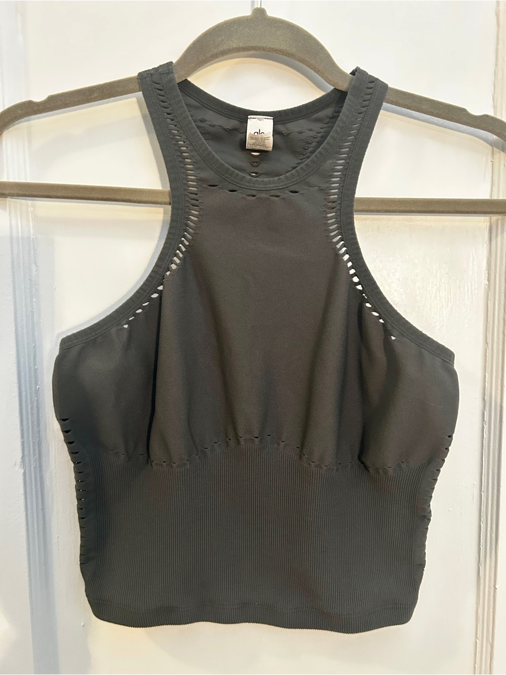 ALO Yoga Charcoal High-Neck Seamless Tank